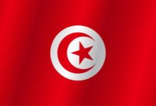 Flag of the country tunisia on a white background vector