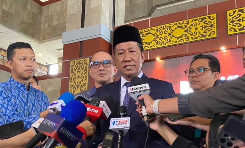 Menteri Hukum Menkum Supratman Andi Agtas saat diwawancara di Kantor Kementerian Hukum Dok. RRI
